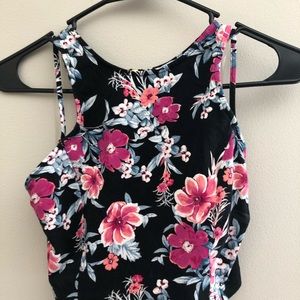 Floral halter top